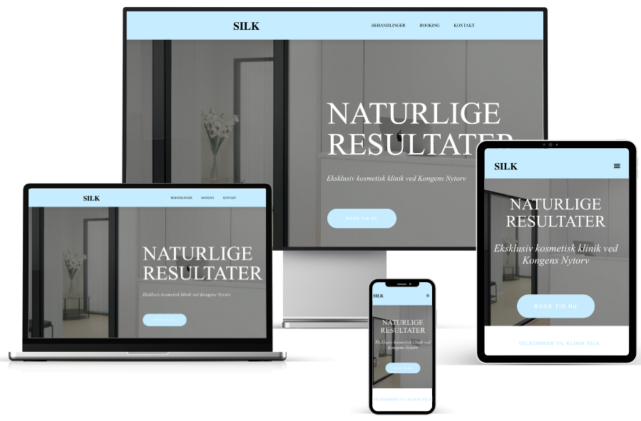 Professionel og skræddersyet ny hjemmeside for skønhedsklinik
