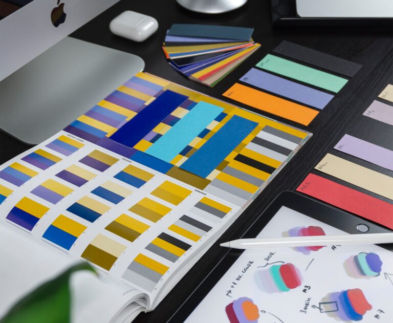 Udvalg af farver inden for grafisk design